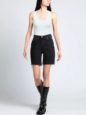 WARDROBE.NYC Scoop Neck Ribbed Tank Top - Light Blue